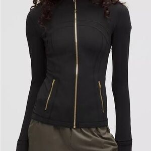 lululemon athletica Black Utility Jacket with Gold Accents